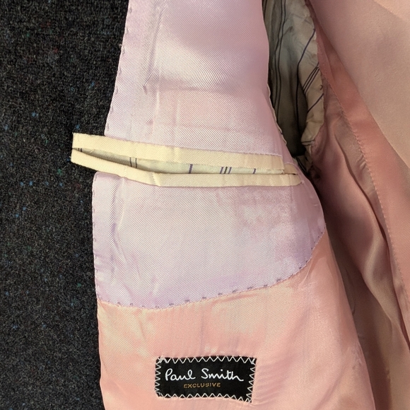 Paul Smith Wool/Cashmere Heathered Navy 2 Button Suit Jacket Size 38R - Picture 14 of 16